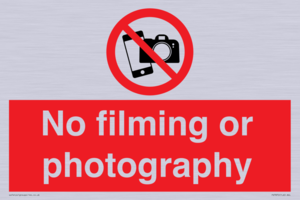 No filming or photography